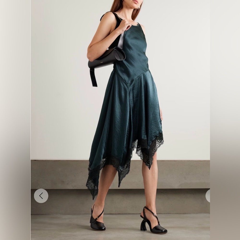 Acne Studios Satin Lace Dress - Picture 2 of 14